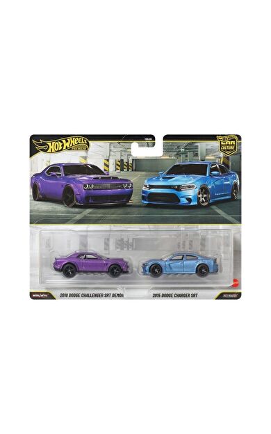 Hot Wheels Premium JHW47 Car Culture 2 Pack 2018 Dodge Challenger Srt Demon // 2015 Dodge Charger SRT