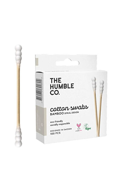 The Humble Co Bamboo Kulak Çubuğu Beyaz 100 Adet