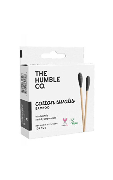 The Humble Co Bamboo Kulak Çubuğu Siyah 100 Adet