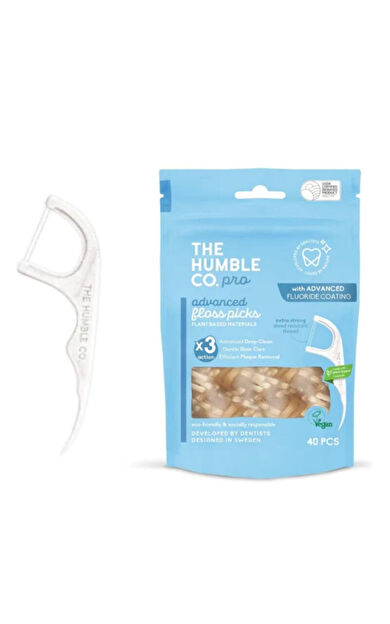 The Humble Co. Pro Advanced Floss Picks Kürdan Diş İpi 40 Adet