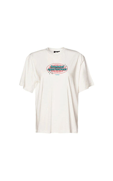Hummel Patez Oversize T-Shirt Kadın Günlük Tişört 912150-9003 Beyaz