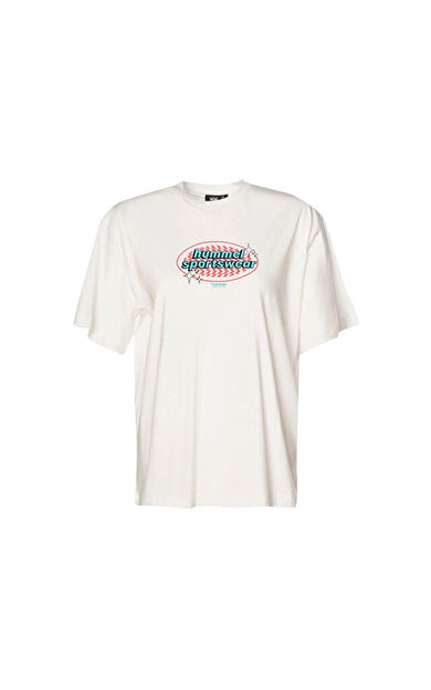 Hummel Patez Oversize T-Shirt Kadın Günlük Tişört 912150-9003 Beyaz