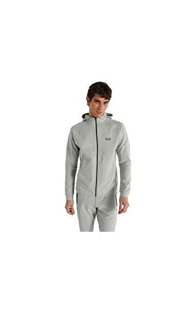 Hummel Inter Zip Hoodie Erkek Günlük Ceket 921257-2006 Gri