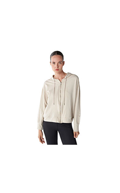 Hummel Hmljodie Zip Hoodie Kadın Günlük Ceket 921786-8140 Bej