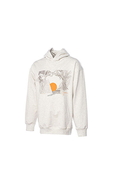 Hummel Hmlelroy Hoodie Erkek Günlük Sweatshirt 921847-2006 Krem