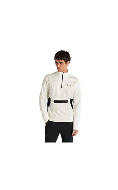 Hummel Loton Zıp Nk Sweatshırt Erkek Günlük Sweatshirts 922255-9003 Bej