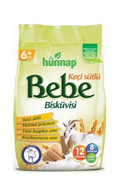Hünnap Keçi Sütlü Bebe Bisküvisi 200 Gr - Standart