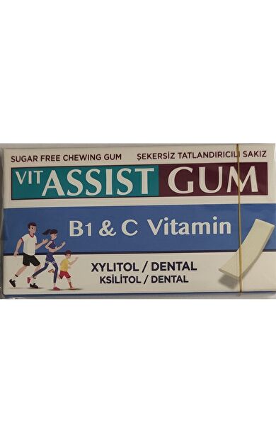 Hünnap Vit Assist Gum Vitaminli Nane Aromalı Sakız 27Gr Pk İçi 14 Li İç Adeti