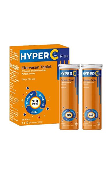 Hyper C Plus (C+D+Çinko) 20 Efer Tablet-SKT:12/2027
