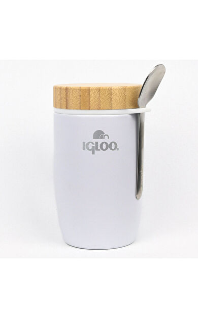 Igloo Bamboo Yemek Termosu 500ml-BEYAZ