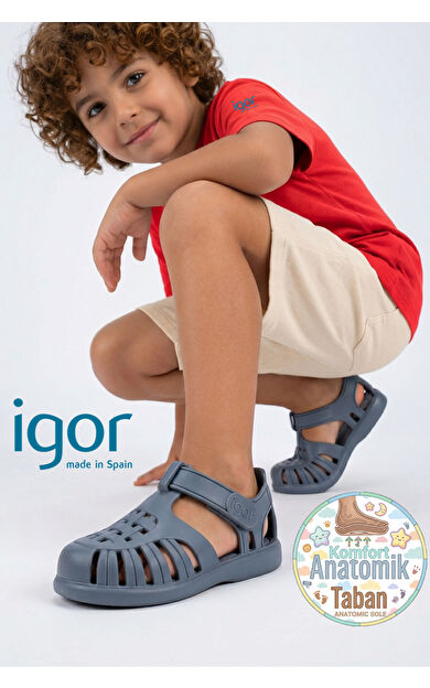 Çocuk Cırtlı Sandalet S10271 Tobby Solid