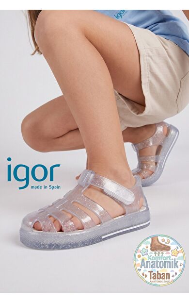 Star Glitter Kız Bebek & Çocuk Beyaz Şeffaf Simli Sandalet S10265 209