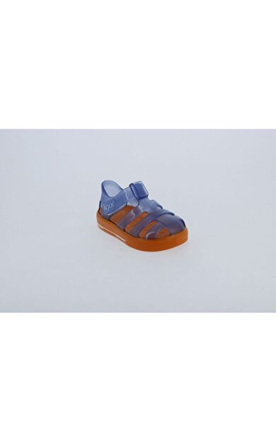 S10270-016 Star Bicolor Çocuk Mavi Turuncu Sandalet
