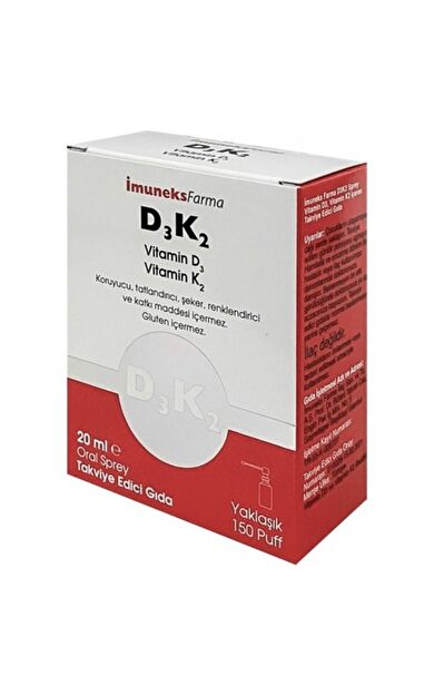 İmuneks D3 K2 Vitamin Sprey 20 ml