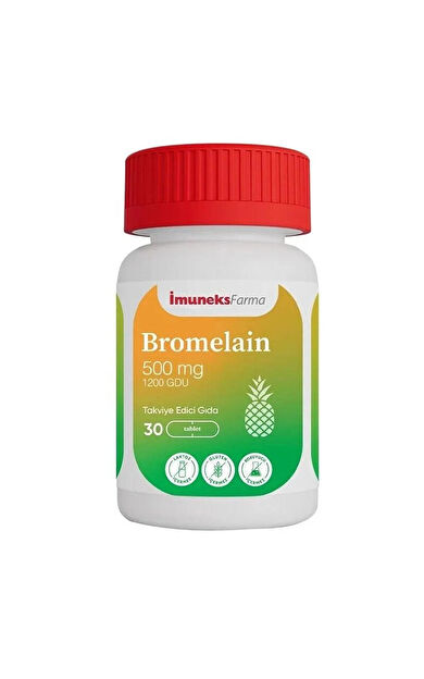 Imuneks Farma Bromelain 500 mg Takviye Edici Gıda 30 Tablet