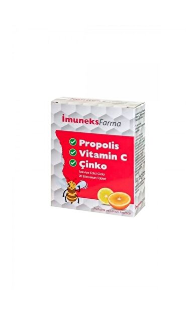 Imuneks Farma Propolis Vitamin C ve Çinko 20 Tablet