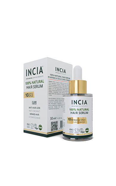 INCIA %100 Doğal 10 Mucizevi Yağ Saç Bakım Serumu 30 ml