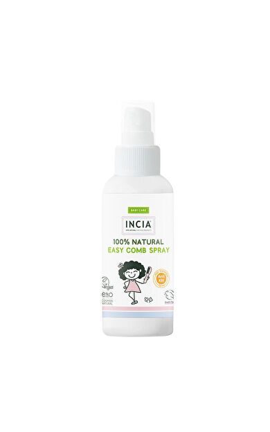 Incia Doğal Kolay Tarama Spreyi Çocuklar İçin Nemlendirici Parlaklaklaştırıcı Anti-Klit 100ml
