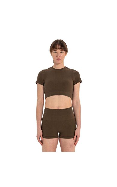 Inguz Seamless Pamuk T-Shirt Kahverengi