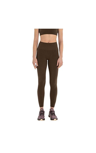 Inguz Seamless Pamuk Yoga Tayt Kahverengi