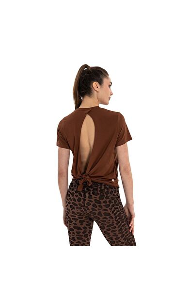 Inguz Sırt Bağlamalı Modal Yoga T-Shirt