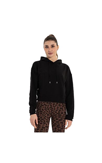 Inguz Kapüşonlu Organik Pamuk Hoodie Siyah