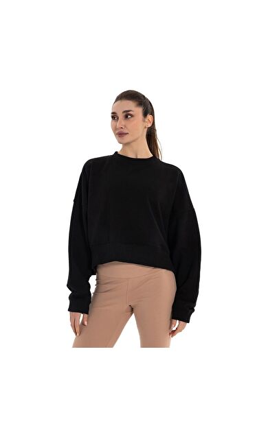 Inguz Organik Pamuk Oversize Sweatshirt Siyah