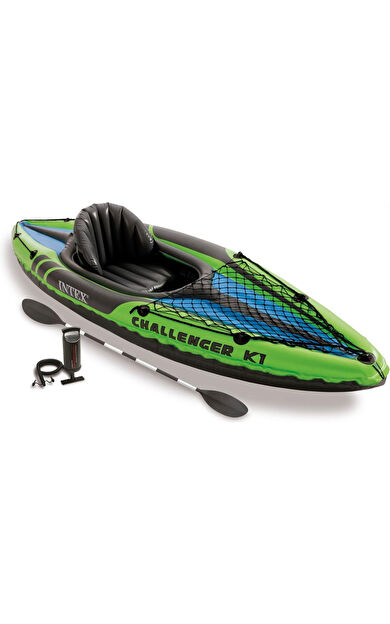Intex Challenger K1 Tek Kişilik Şişme Kayak – Tek Kişilik | Dayanıklı PVC | Hafif &amp; Taşınabilir