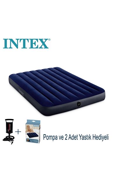 Intex Çift Kişilik Şişme Yatak Kamp Ve Misafir Yatağı 137x191x25 Cm