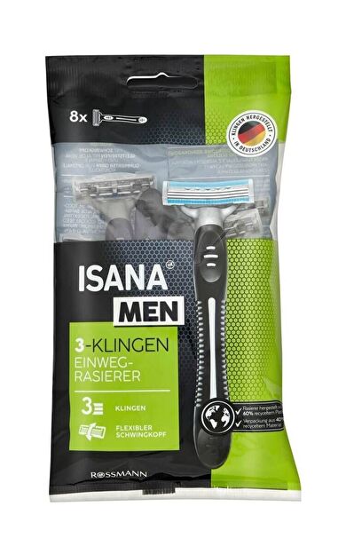 Isana Men Tıraş Bıçağı 3 Bıçaklı 8 Adet