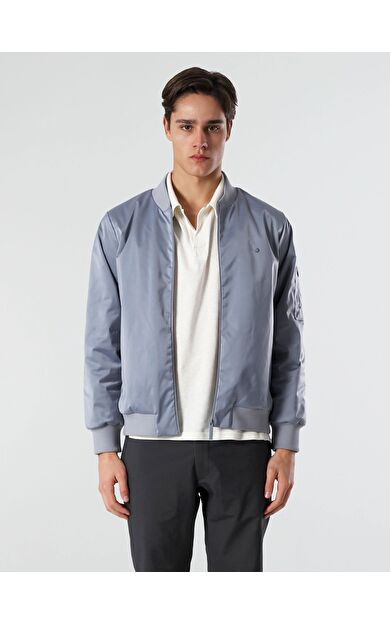 ISAORA SATEN BOMBER CEKET INDIGO