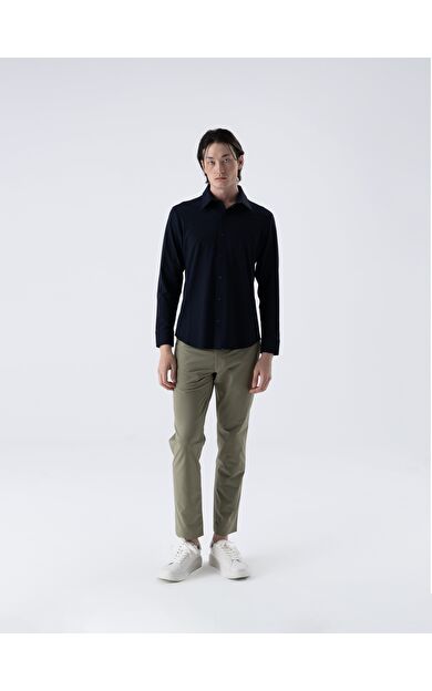 ISAORA SUPER MERCERIZED UZUN KOLLU GÖMLEK BLACK