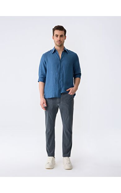 ISAORA THE LINEN GÖMLEK 3/4 AZURE BLUE