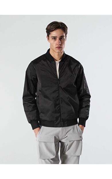 ISAORA SATEN BOMBER CEKET BLACK