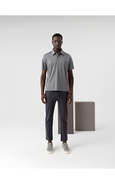 ISAORA SUPER MERCERIZED LUX SS POLO DARK GREY