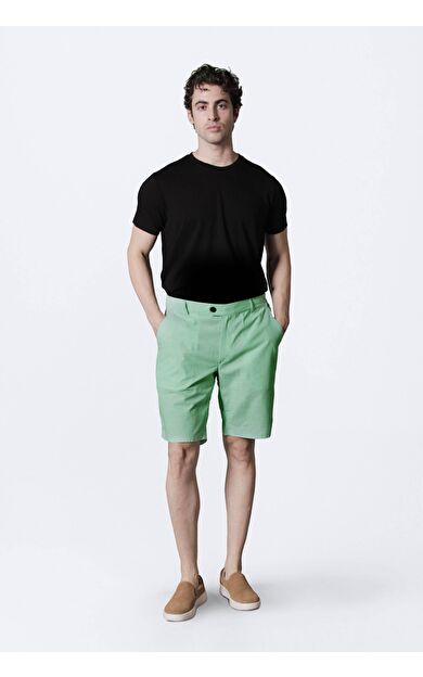 ISAORA PERFORMANCE LINEN ŞORT SPRING GREEN