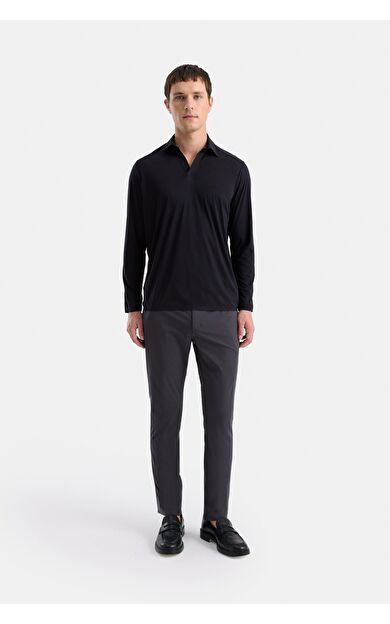 ISAORA EXTRA LIGHT TECH UZUN KOLLU POLO BLACK