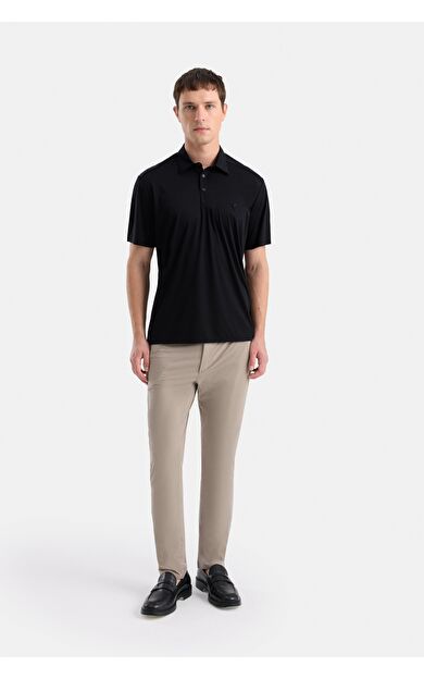 ISAORA ULTRA MERCERIZED SS POLO BLACK
