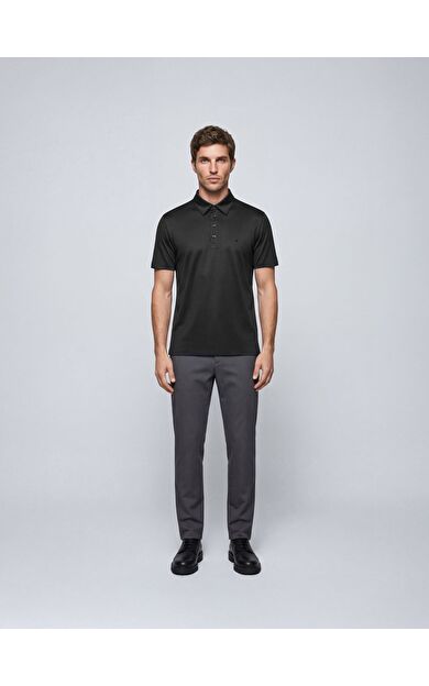 ISAORA SUPER MERCERIZED LUX SS POLO DARK GREY