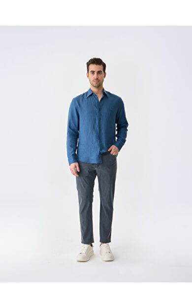 ISAORA THE LINEN GÖMLEK AZURE BLUE