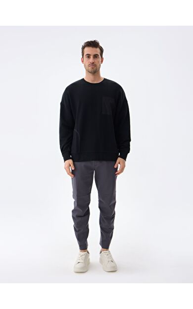 ISAORA PERFORMANCE COTTON SWEATSHIRT BLACK