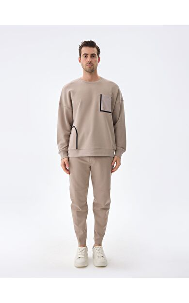 ISAORA PERFORMANCE COTTON SWEATSHIRT BEIGE