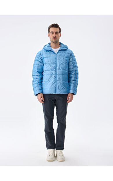 ISAORA HOODED BOLD DOWN CEKET AZURE BLUE