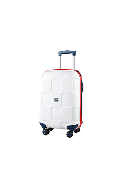 Ivs Beyaz Laci Kırmızı Büyük Valiz Büyük Boy Seyahat Çantası PP4040-104-L Beyaz