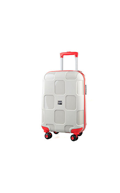 Ivs Bej Kırmızı Kare Buyuk Boy Büyük Boy Seyahat Çantası PP4040-160-L Bej