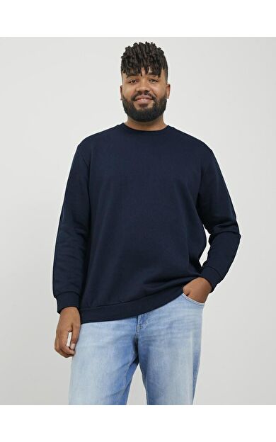 Jack Jones Bradley Bisiklet Yaka Büyük Beden Erkek Sweat 12250594