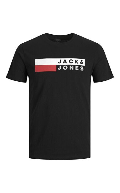 Jack Jones Corp Logo Plus Erkek Tişört 12158505 12158505-Black Play
