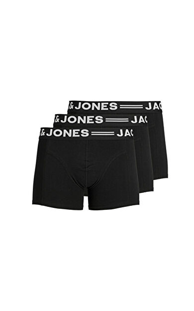 Jack Jones SENSE TRUNKS 3-PACK NOOS Erkek Boxer (3'Lü) 12081832-BLACK Siyah