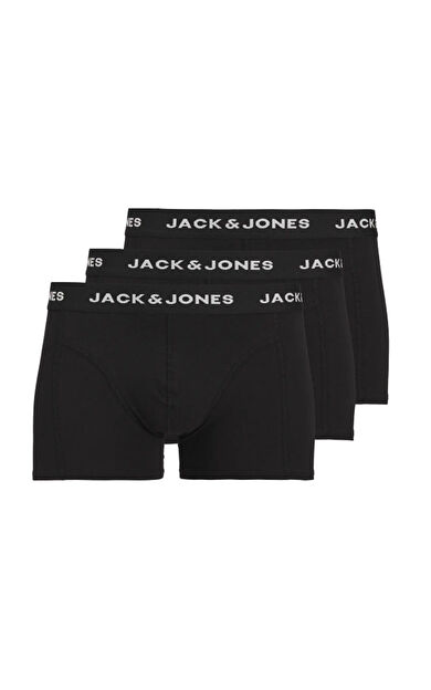 Jack &amp; Jones 12171944 3 lü Erkek Boxer Siyah