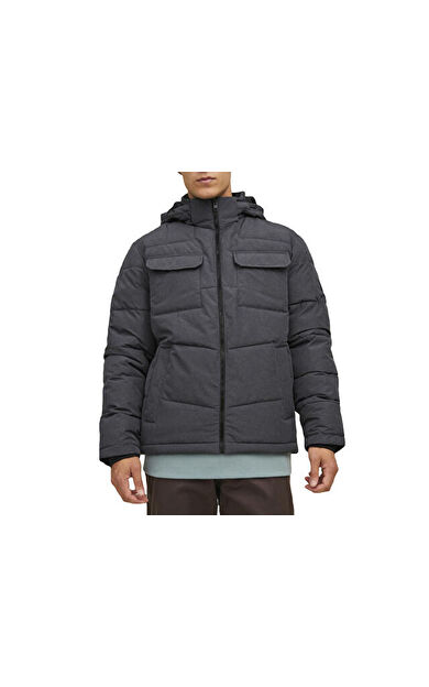 Jack Jones Jjbrady Puffer Sn Erkek Günlük Mont 12212233-DARK-GREY-MELANGE Gri